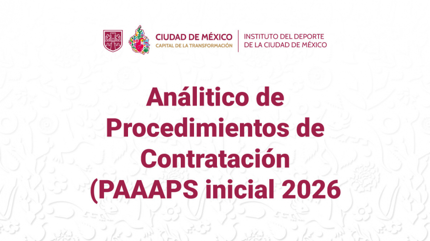 Analítico de Procedimientos de Contratacion (PAAAPS inicial 2026)